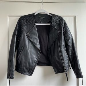 Topshop Petite Faux Leather Jacket